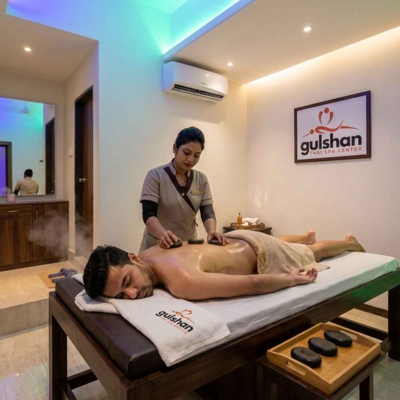 Hot stone massage in Dhaka at Gulshan Thai SPA Center